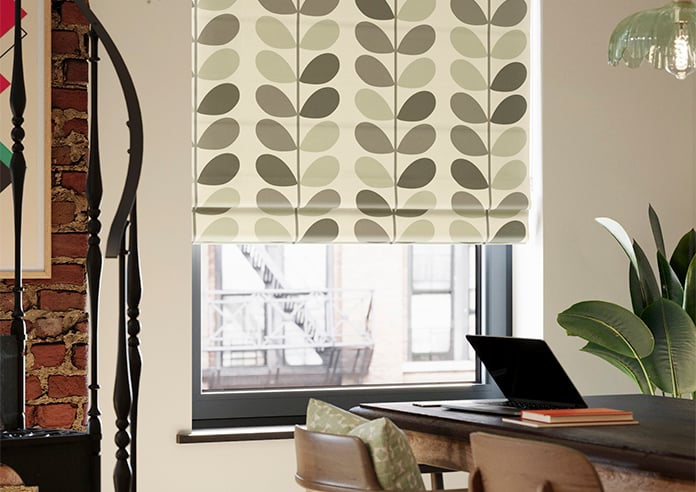 Orla Kiely Multi Stem, Warm Grey - Twist&Fit Roman Blind - Image 5